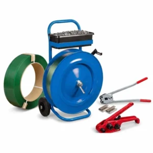 PET Strapping starter kit includes trolley, strapping reel, tensioner, sealer and box of clips
